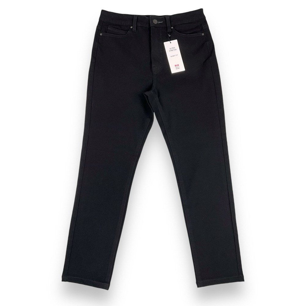 Uniqlo Jeans Women 28 (ACTUAL 28x24.5) Black Skinny Fit Ultra Stretch NWT